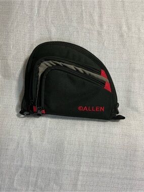 Allen Black Red Handgun Pistol soft case padded zipper storage bag pouch